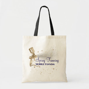 Tote Bag Peinture bronzante en spray Tan navy gold