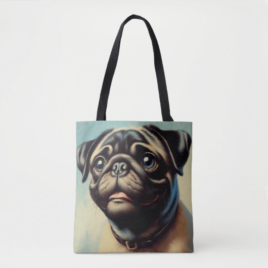 Tote Bag Peinture Carlin rétro (Devant)
