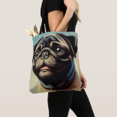 Tote Bag Peinture Carlin rétro (De près)