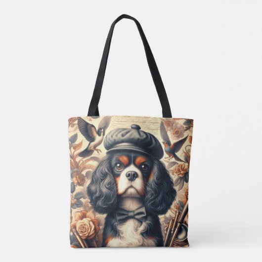 Tote Bag Peinture Cavalier King Charles Spaniel (Dos)