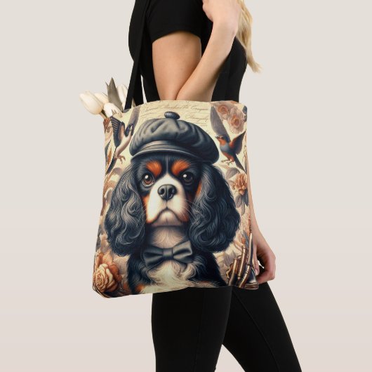 Tote Bag Peinture Cavalier King Charles Spaniel (De près)