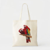Tote Bag Peinture couleur rouge Macaw Aquarelle (Devant)