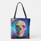 Tote Bag Peinture crânienne colorée (Dos)