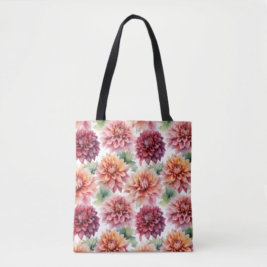 Tote Bag Peinture Dahlia (Devant)
