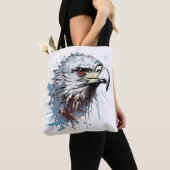 Tote Bag Peinture d'aigle (De près)