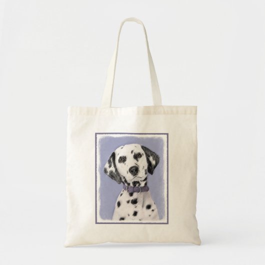 Tote Bag Peinture Dalmatienne - Cute Original Chien Art (Devant)