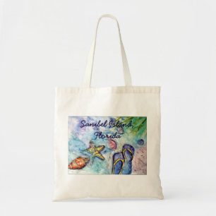 Tote Bag Peinture d'aquarelle de bascule électronique d'île