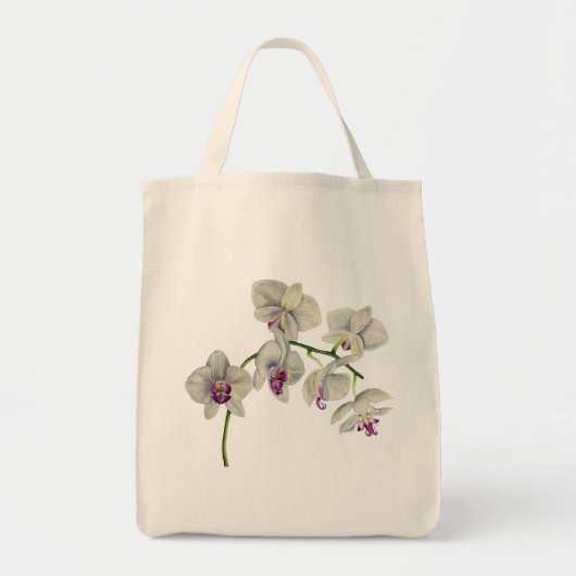 Tote Bag Peinture d'aquarelle d'orchidée (Devant)