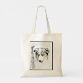 Tote Bag Peinture de berger australien - Art original de ch (Dos)