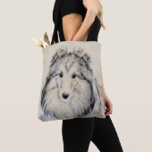 Tote Bag Peinture de chien de berger de Shetland - art (De près)