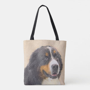 Tote Bag Peinture de chien de montagne bernoise - Art origi