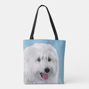 Tote Bag Peinture de chien des lowland polonais - Art du ch