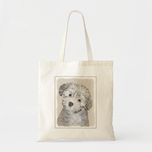 Tote Bag Peinture de Chien Havanais - Cute Original Chien A (Devant)