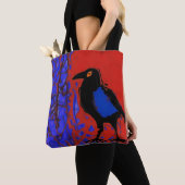 Tote Bag Peinture de corbeau (De près)