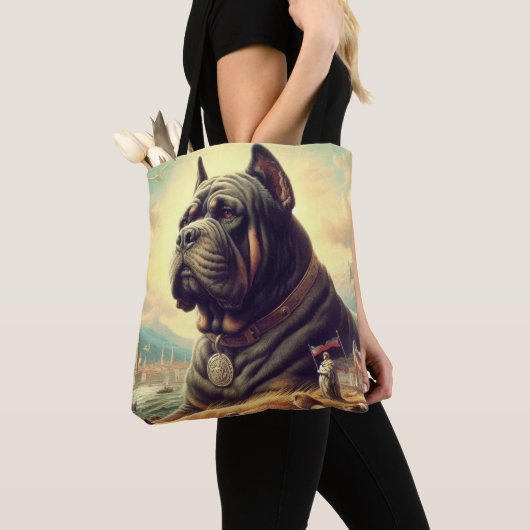 Tote Bag Peinture de Corso en Canne Rétro (De près)