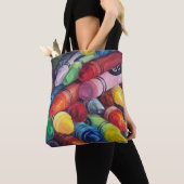 Tote Bag Peinture de crayon colorée (De près)