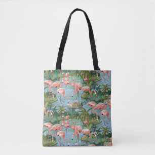 Tote Bag Peinture de Flamants roses roses par nombre