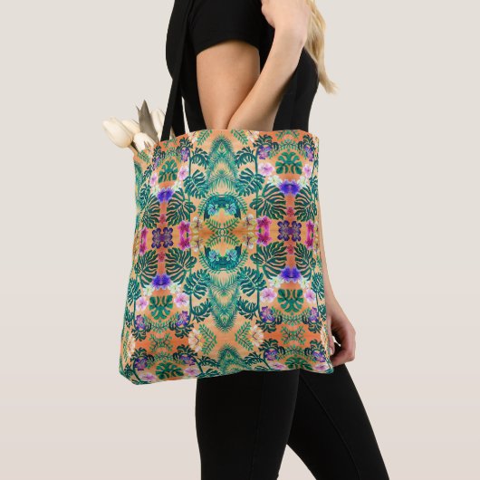 Tote Bag peinture de jungle tropicale (De près)