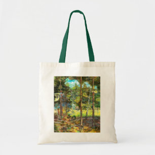 Tote Bag Peinture de la forêt de pin aquarelle