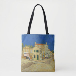 Tote Bag Peinture de la Maison Jaune de Van Gogh Vintage so