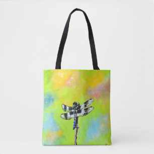 Tote Bag Peinture de libellules chatoyante