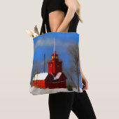 Tote Bag Peinture de phare rouge - Art original (De près)