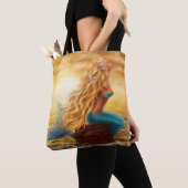 Tote Bag Peinture de sirène (De près)