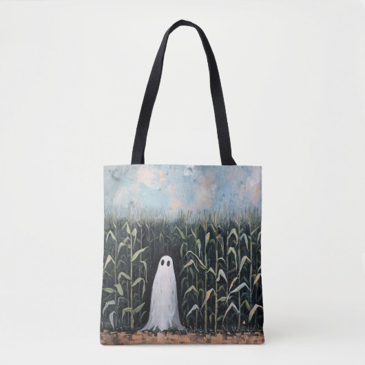 Tote Bag Peinture de terrain de maïs fantôme lunaire (Devant)