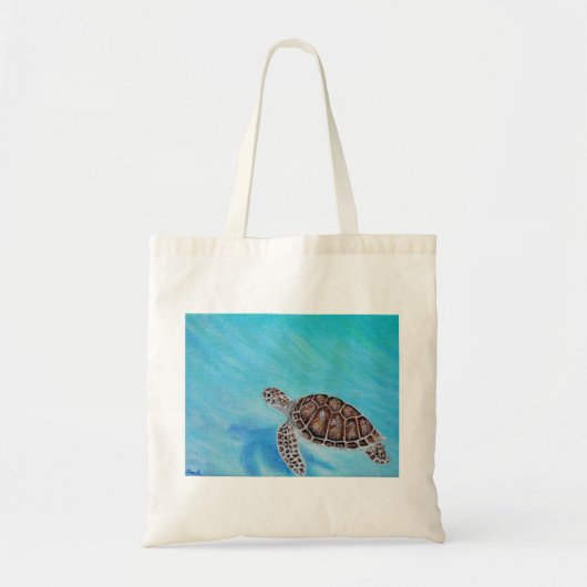 Tote Bag Peinture de tortue marine (Devant)