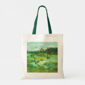 Tote Bag peinture de vallée verte Aquarelle (Dos)