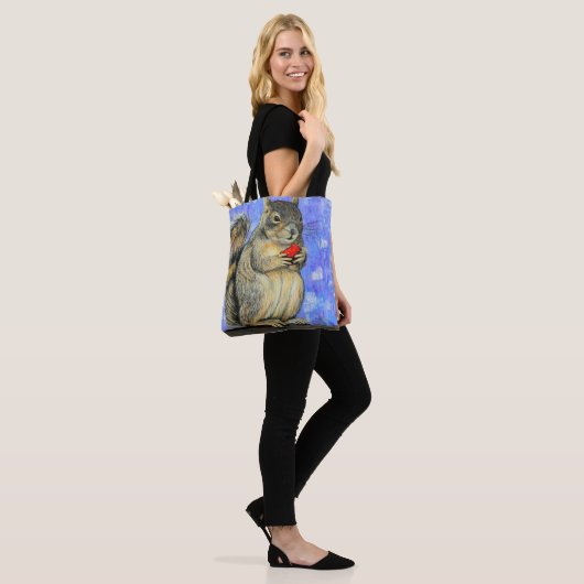 Tote Bag Peinture d'écureuil (Sur le modèle)