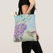 Tote Bag Peinture des colibris et des bactéries (De près)