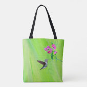 Tote Bag Peinture des colibris et des petits pois (Dos)