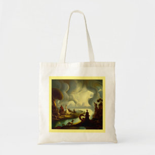 Tote Bag Peinture d'Imaginaire 6 - Paysage villageois