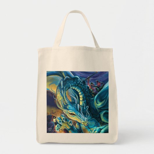 Tote Bag Peinture Dragon Rider (Devant)