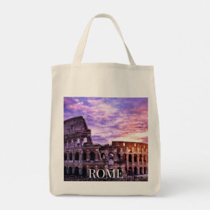 Tote Bag Peinture du Colisée à Rome au coucher du soleil