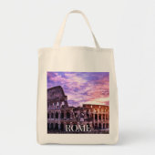 Tote Bag Peinture du Colisée à Rome au coucher du soleil (Devant)