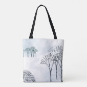Tote Bag Peinture du paysage de neige en hiver (Dos)