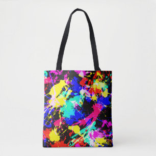 Tote Bag Peinture éclaboussée colorée mignonne