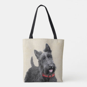 Tote Bag Peinture écossaise Terrier - Cute Original Dog Art