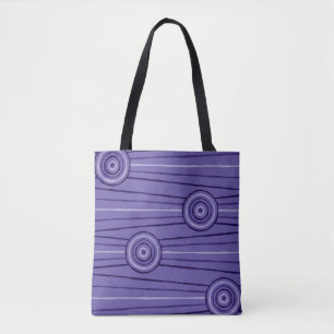 Tote Bag Peinture en ligne et en cercle autochtone