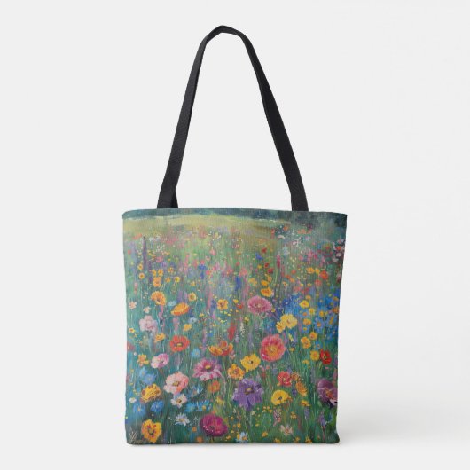 Tote Bag peinture fleur sauvage aquarelle (Dos)