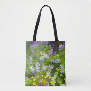 Tote Bag Peinture fleur sauvage Impasto - Art Fleur Origina