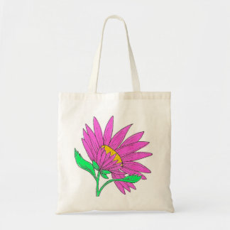 Tote Bag Peinture florale acrylique rose fantaisiste Pretty