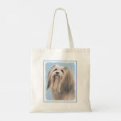Tote Bag Peinture Havanaise (Argent) - Cute Original Chien (Dos)