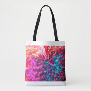 Tote Bag Peinture humide coloré palette d'art abstrait mode