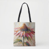 Tote Bag Peinture Impasto Fleur de Cône (Devant)