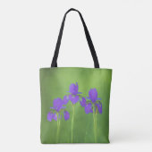 Tote Bag Peinture Iris Violet - Art Fleur Originale (Dos)
