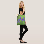Tote Bag Peinture Iris Violet - Art Fleur Originale (Sur le modèle)