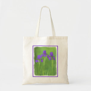 Tote Bag Peinture Iris Violet - Art Fleur Originale